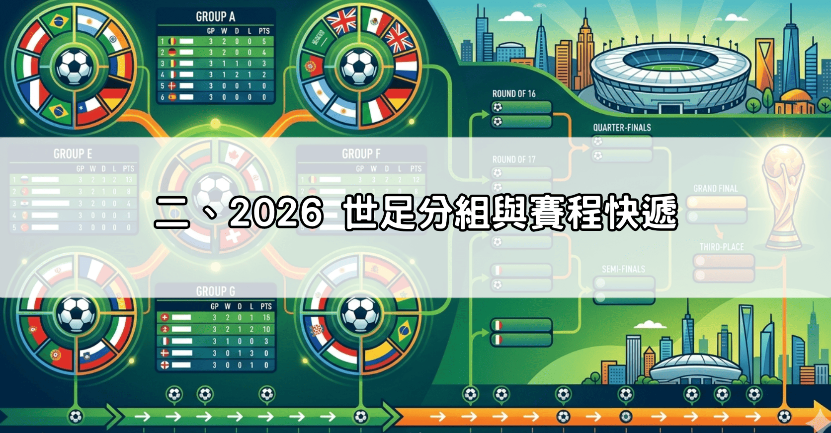二、2026 世足分組與賽程快遞